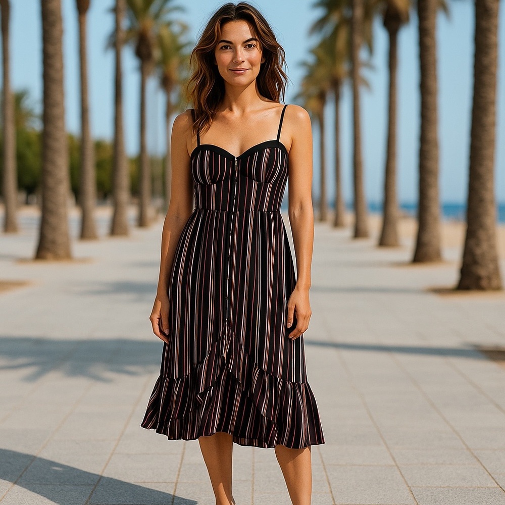 NWT Band of Gypsies Women’s Midi Sundress Boho Summer Vacation Festival